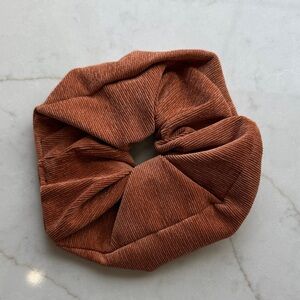 Rust Brown Corduroy Jumbo Scrunchie
